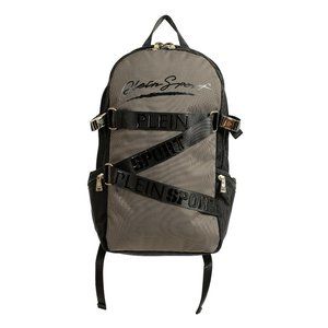 Plein Sport Unisex Gray "ZAINO RUNNER" Backpack Bag